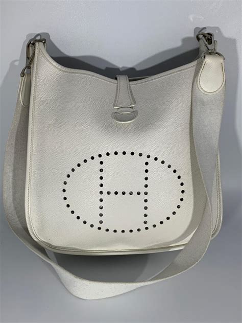 hermes white crossbody bag|hermes evelyne crossbody bag sale.